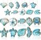 30 Pcs Summer Ocean Animals Ornaments Summer Ornaments for Tree Wooden Beach Hanging Ornaments Ocean Themed Ornaments with String Wooden Slices Summer Decor for Home Small Tree Party